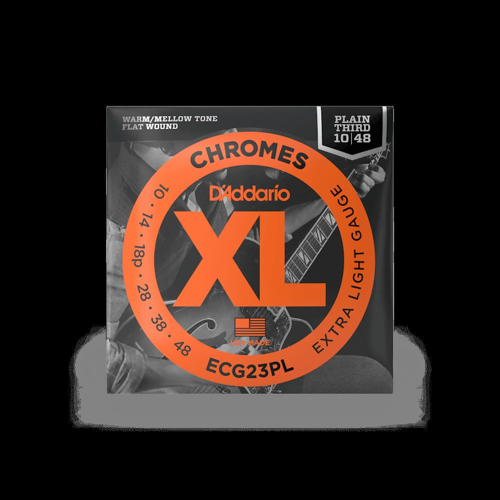 10-48 Extra Light, Plain Third, XL Chromes Electric Guitar Strings