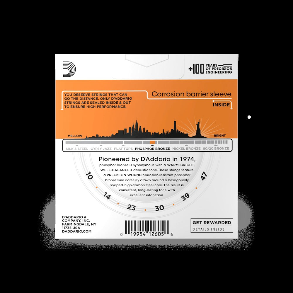10-47 Extra Light, Phosphor Bronze Acoustic Guitar Strings