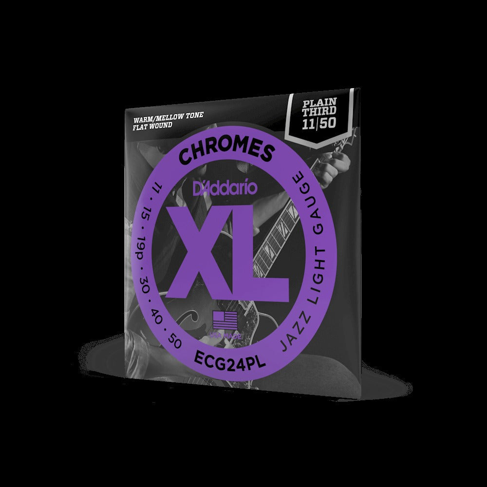 11-50 Jazz Light, Plain Third, XL Chromes Electric Guitar Strings