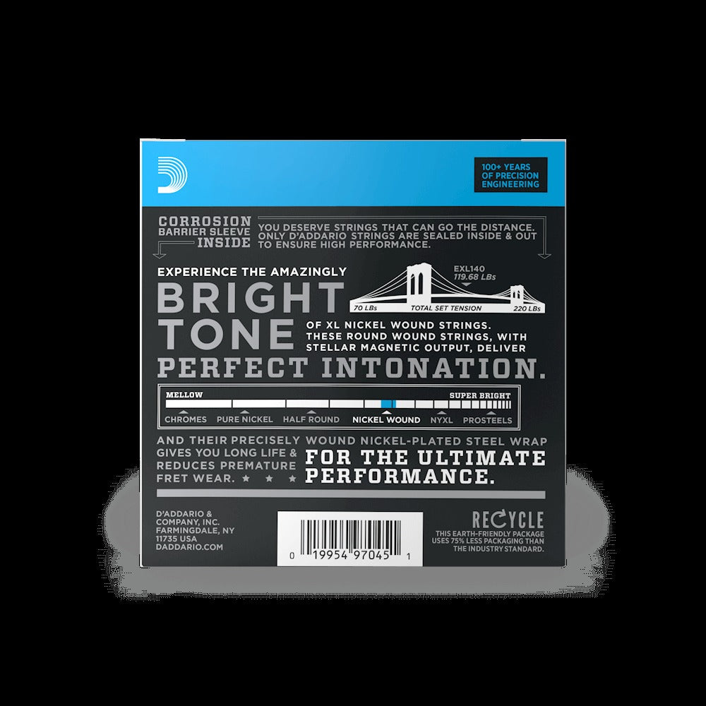 10-52 Light Top/Heavy Bottom, XL Nickel Electric Guitar Strings