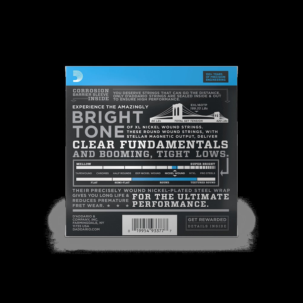 50-105 Medium, Long Scale, XL Nickel Bass Strings
