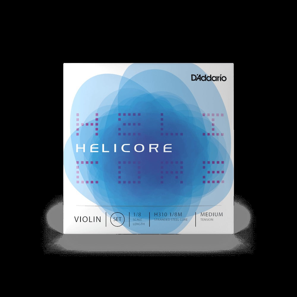 Helicore Violin String Set, 1/8 Scale, Medium Tension