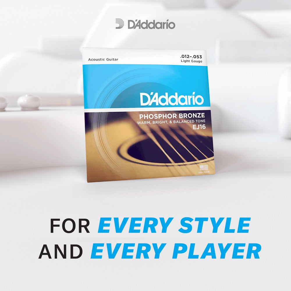 12-53 Light, Phosphor Bronze Acoustic Guitar Strings