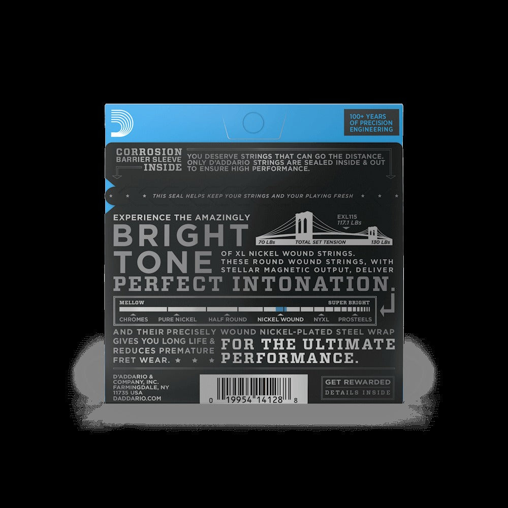 11-49 Medium, XL Nickel Electric Guitar Strings