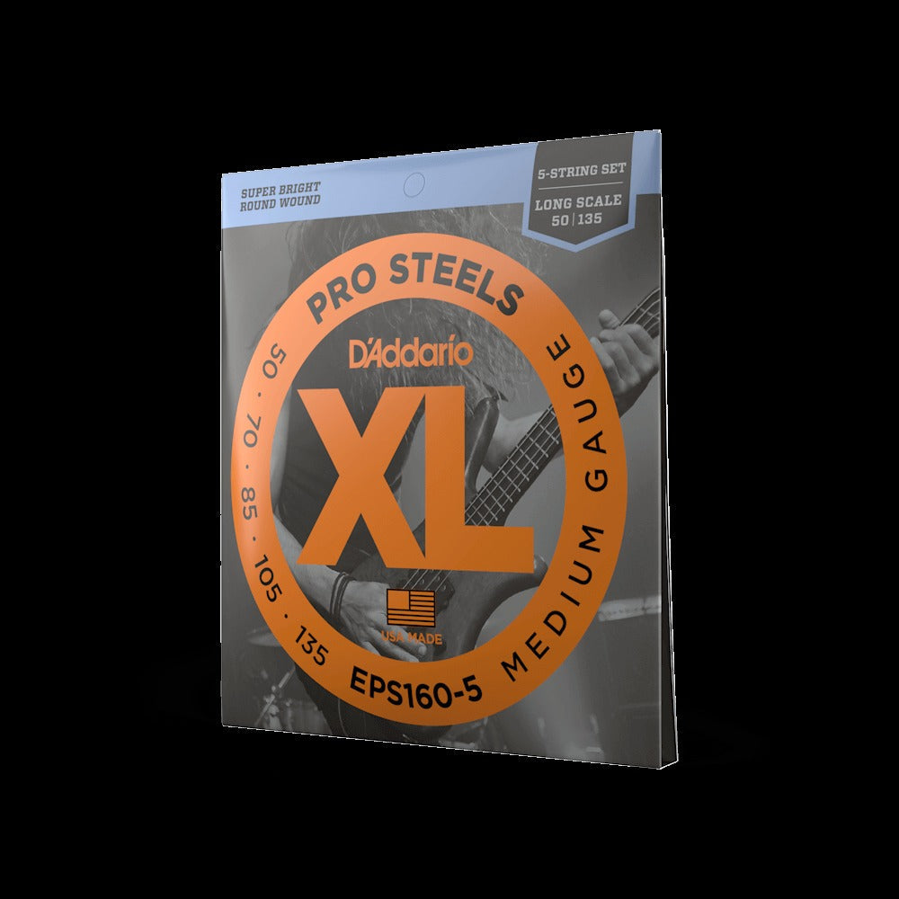 50-135 Medium 5-String, Long Scale, XL ProSteels Bass Strings