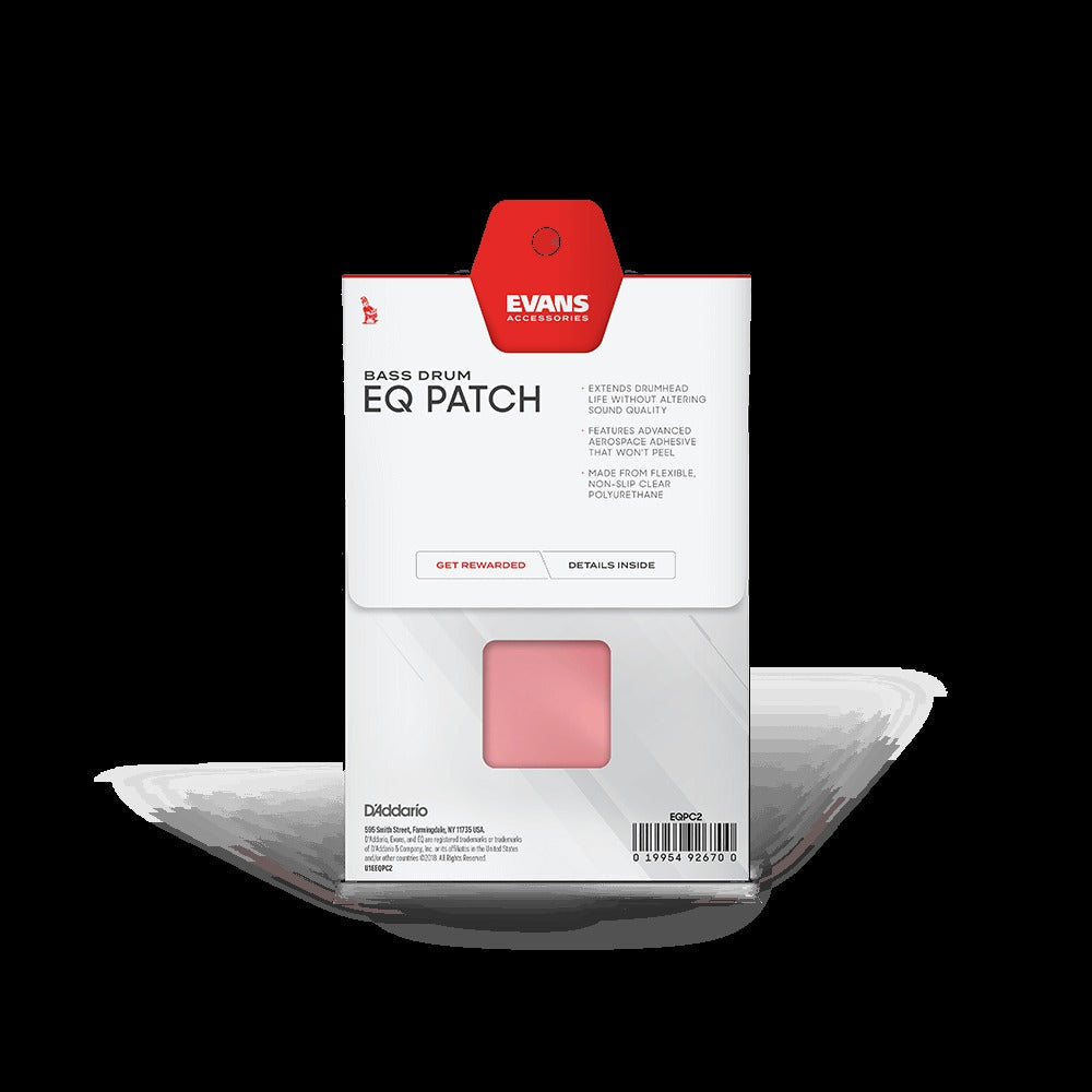 EQ Clear Plastic Bass Drum Double Patch