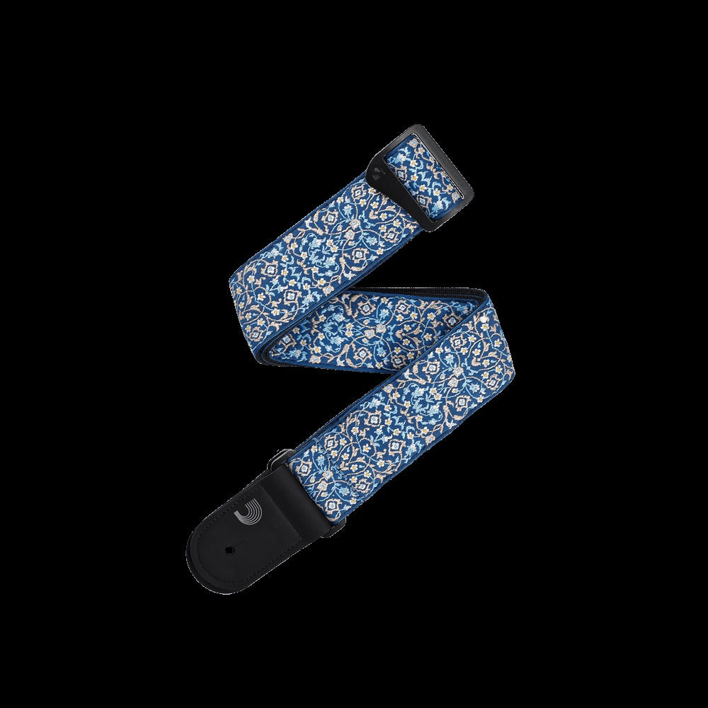 Eco Persian Woven Guitar Strap, Blue