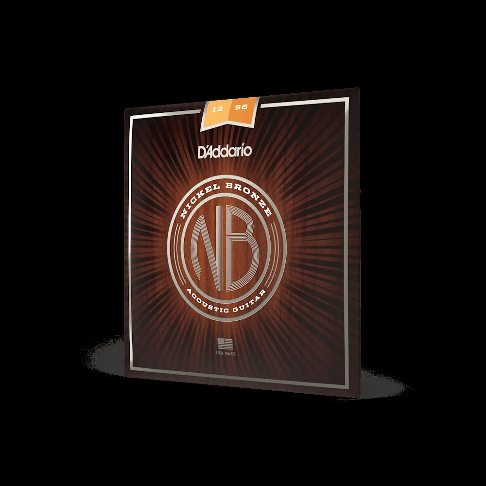 12-56 Light Top/Medium Bottom, Nickel Bronze Acoustic Guitar Strings