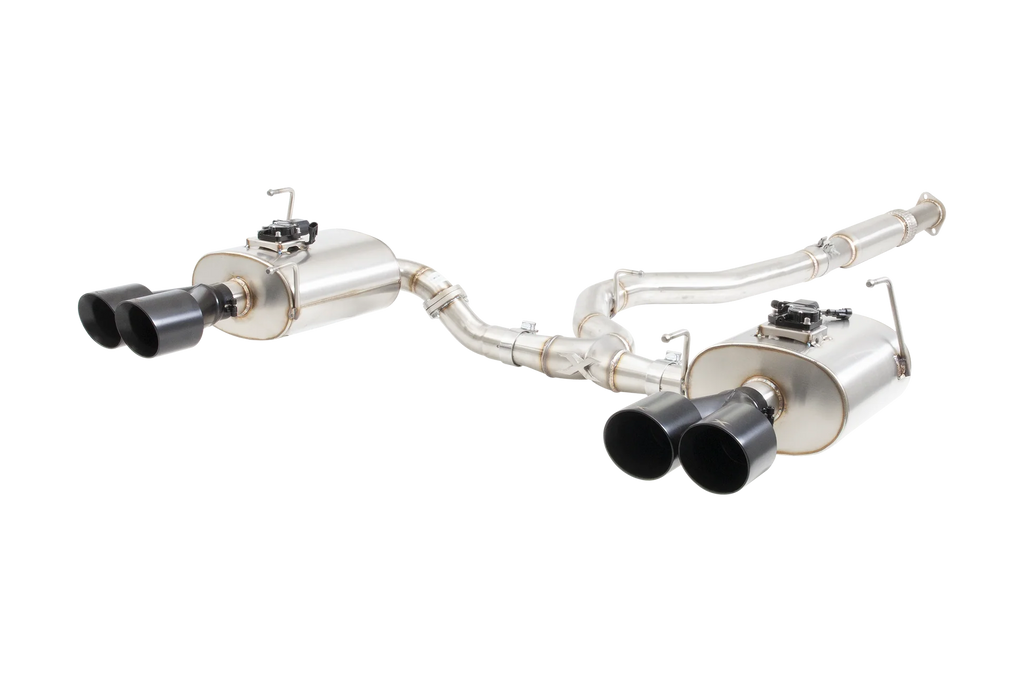 XForce Varex Valved Cat-Back Exhaust System w/ Black tips | 2011-2018 Subaru WRX Sedan & 2011-2021 Subaru STI Sedan (ESSWRX14VKBK)