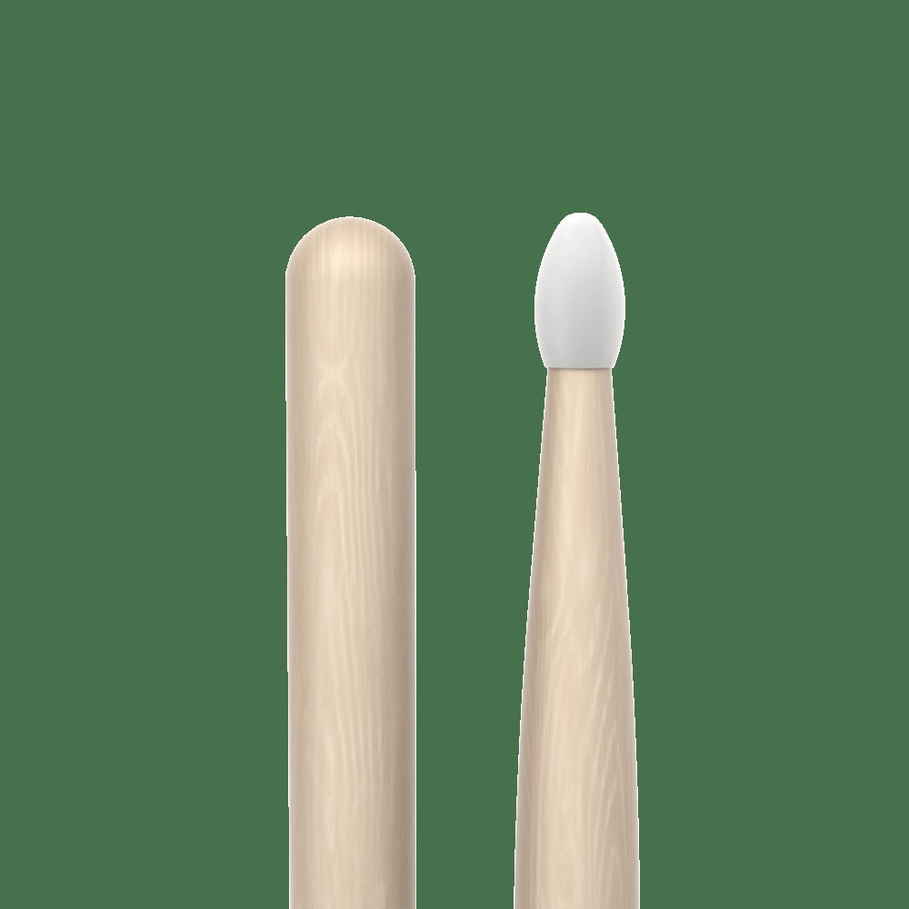 Classic Forward 5A Raw Hickory Drumstick, Oval Nylon Tip