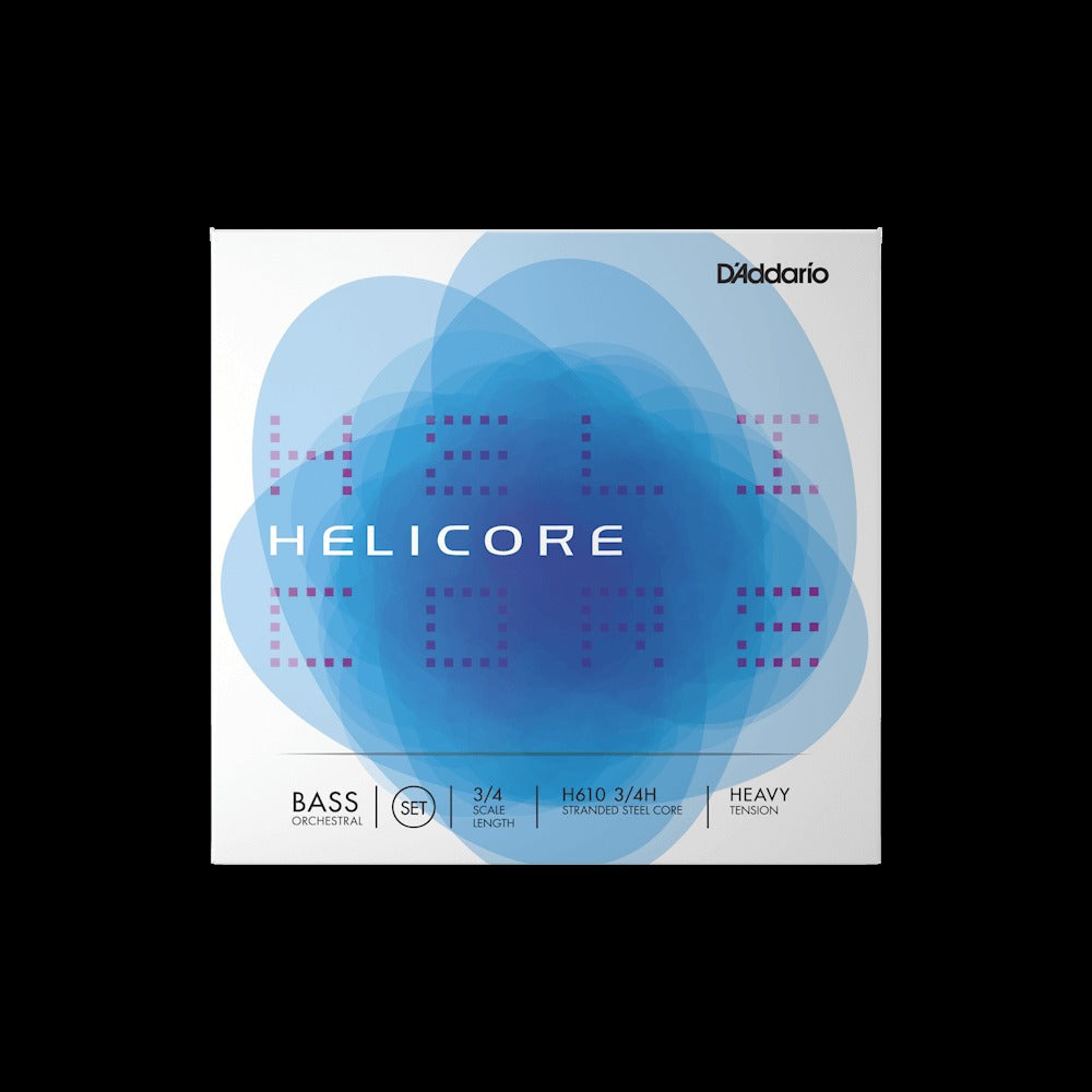 Helicore Orchestral Bass String Set, 3/4 Scale, Heavy Tension