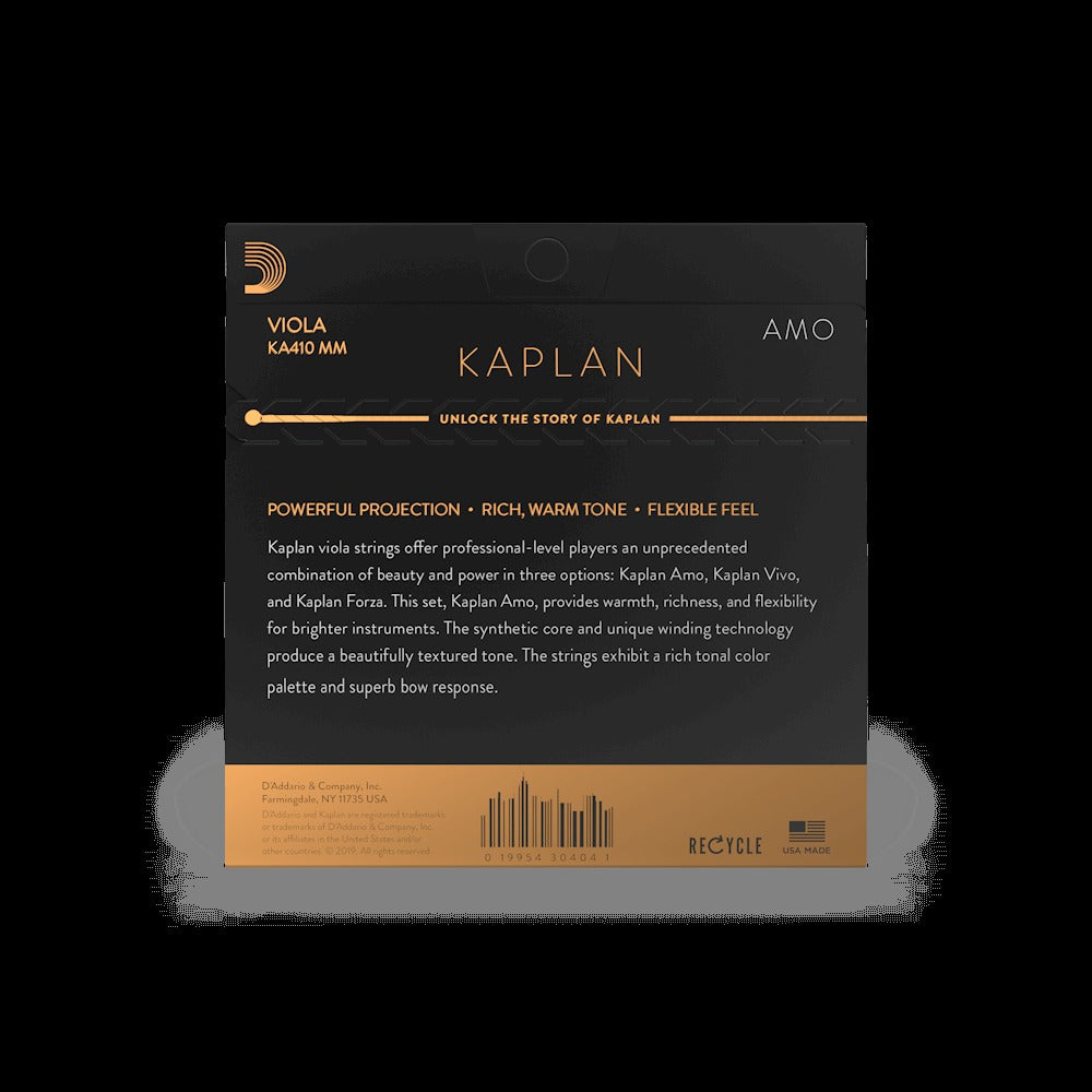 Kaplan Amo Viola String Set, Medium Scale, Medium Tension