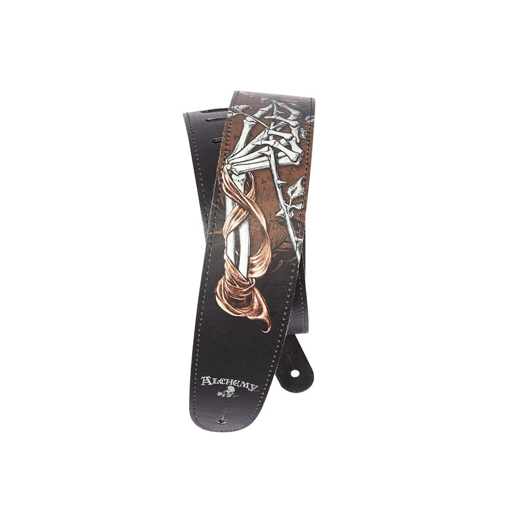 Alchemy Leather Guitar Strap, Cryptorosa