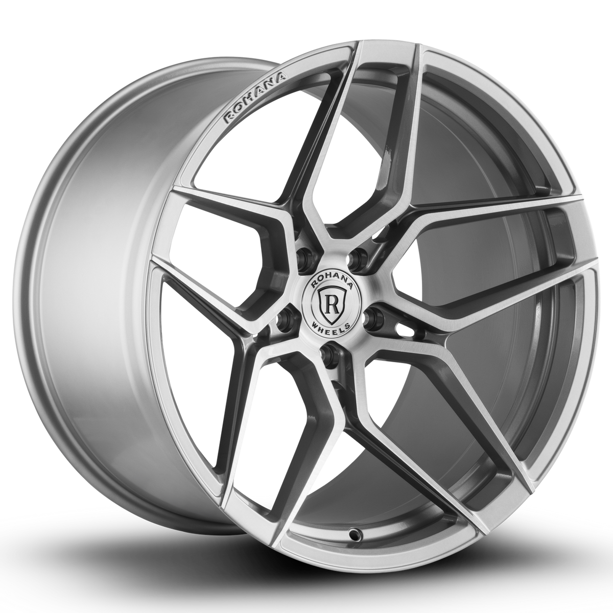 Rohana Wheels RFX11 Titanium Silver w/ Machined Brushed Spoke Faces 20x9 | 5x130 (RFX112095130BT45)