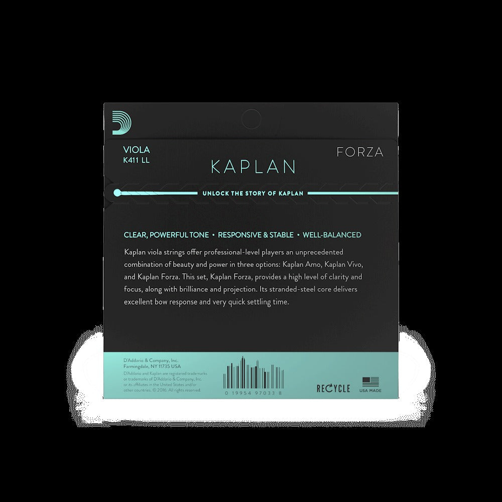 Kaplan Forza Viola Single A String, Long Scale, Light Tension