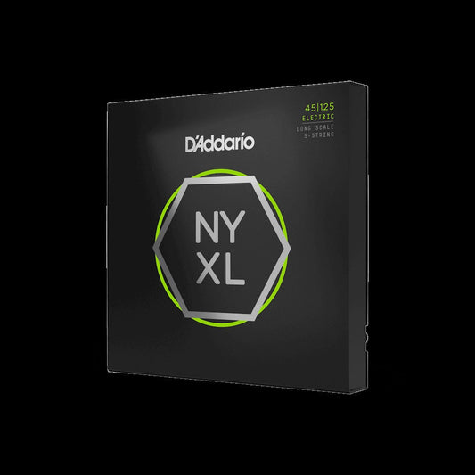 45-125 Light Top/Medium Bottom 5-String, Long Scale, NYXL Bass Strings