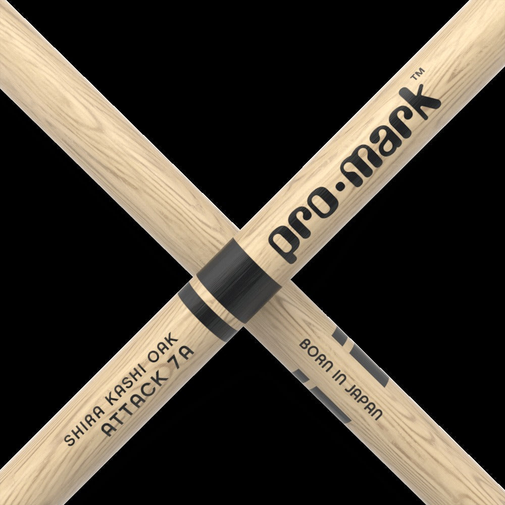 Classic Attack 7A Shira Kashi Oak Drumstick, Oval Nylon Tip