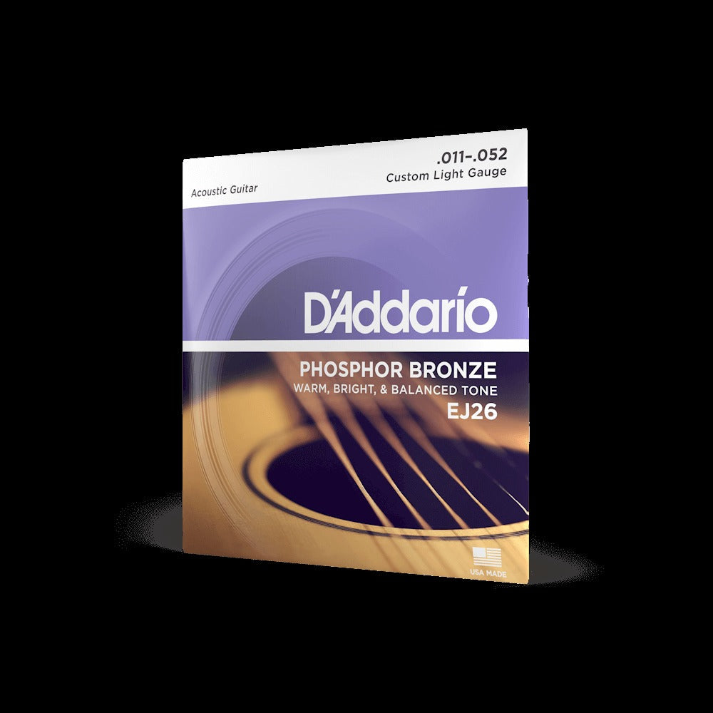 11-52 Custom Light, Phosphor Bronze Acoustic Guitar Strings