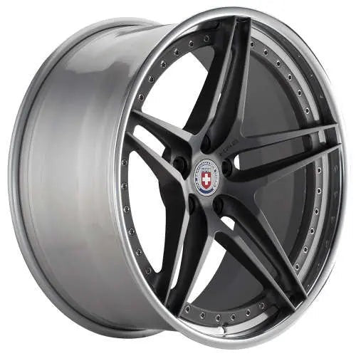HRE Performance Wheels S107 Satin Charcoal Center w/ Polished Clear Outer & Gloss Silver Inner 20x10 | 5x114.3 (S107-201051144003C)