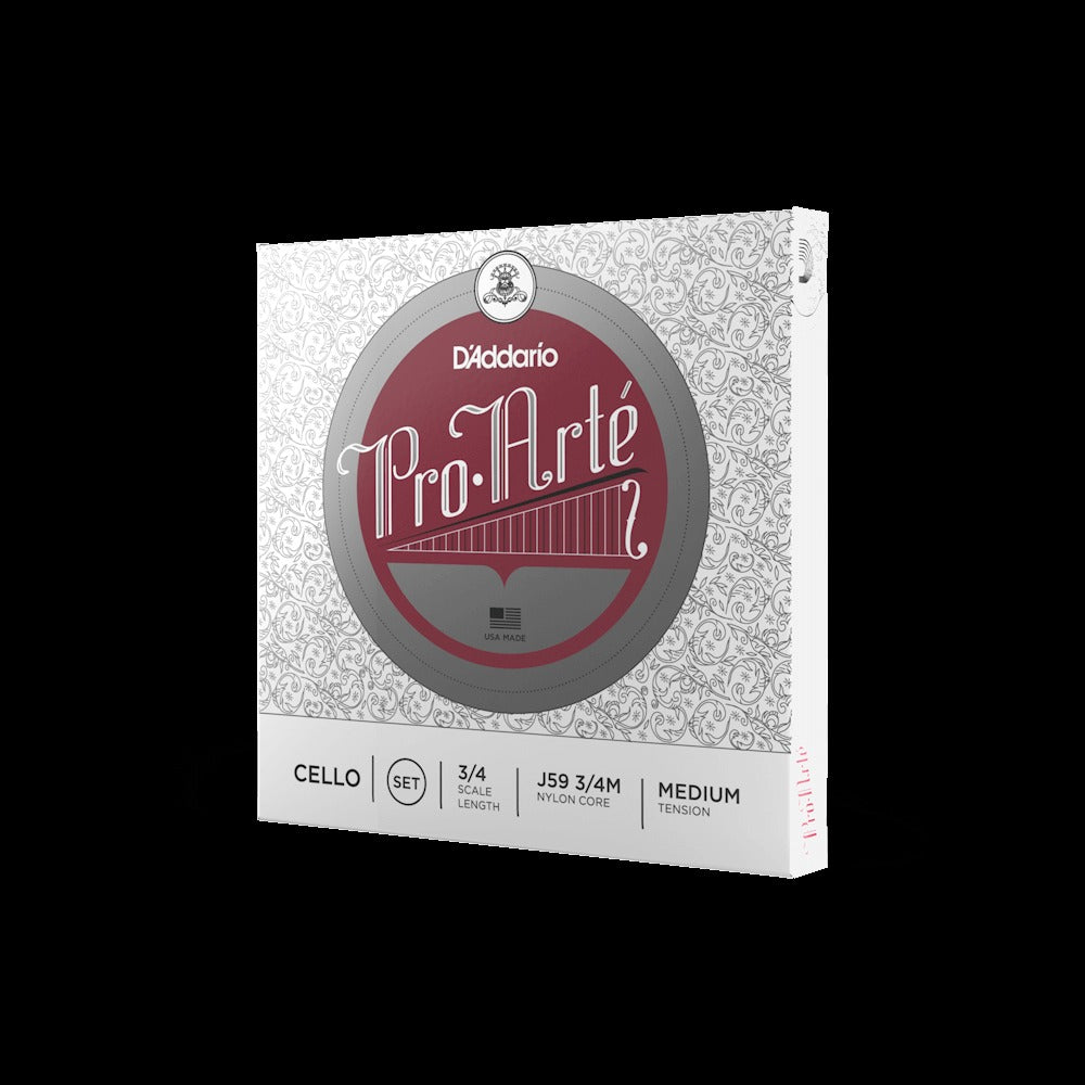 Pro-Arté Cello String Set, 3/4 Scale, Medium Tension