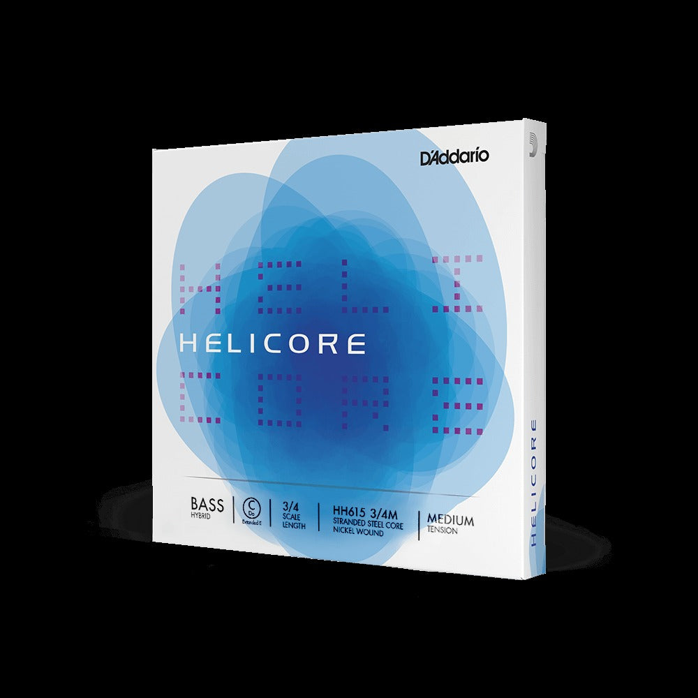 Helicore Hybrid Bass String Set, 3/4 Scale, Medium Tension