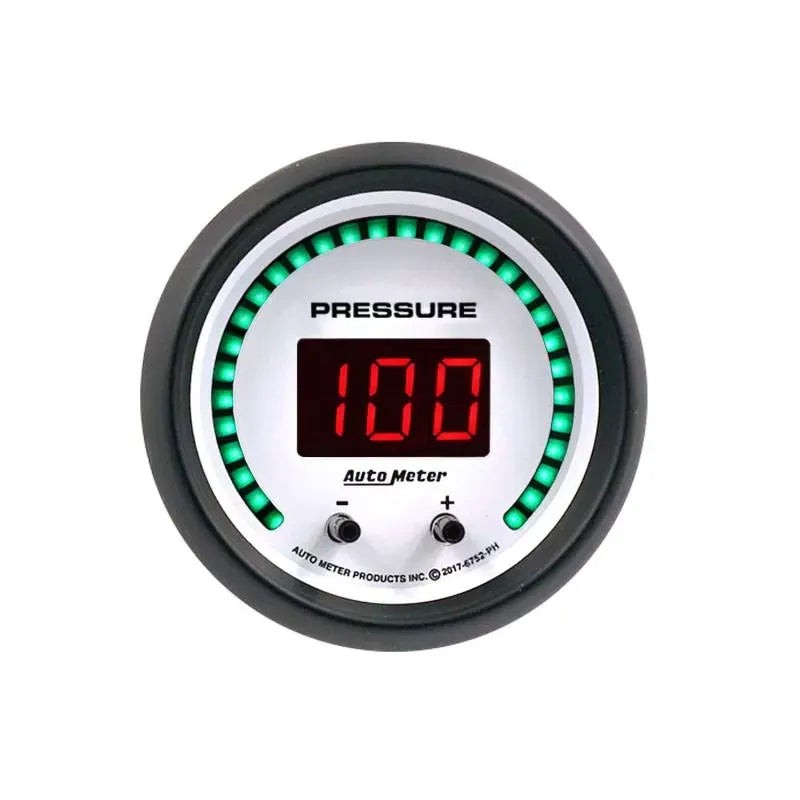 Autometer 2-1/16" Two Channel Selectable Scale PSI / BAR Digital Fluid Pressure Gauge Phantom Elite | Universal (6752-PH)