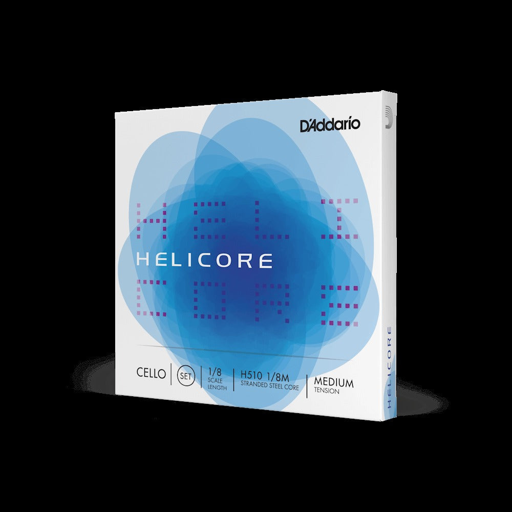 Helicore Cello String Set, 1/8 Scale, Medium Tension