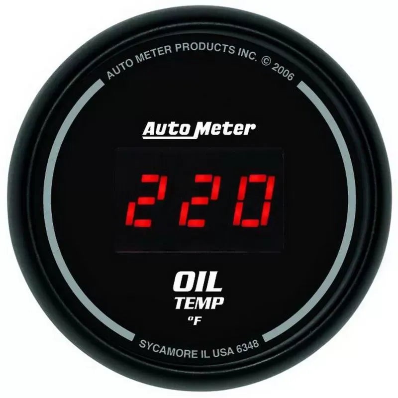 Autometer 2-1/16" 0-340 °F Oil Temperature Gauge SPORT-COMP Digital | Universal (6348)