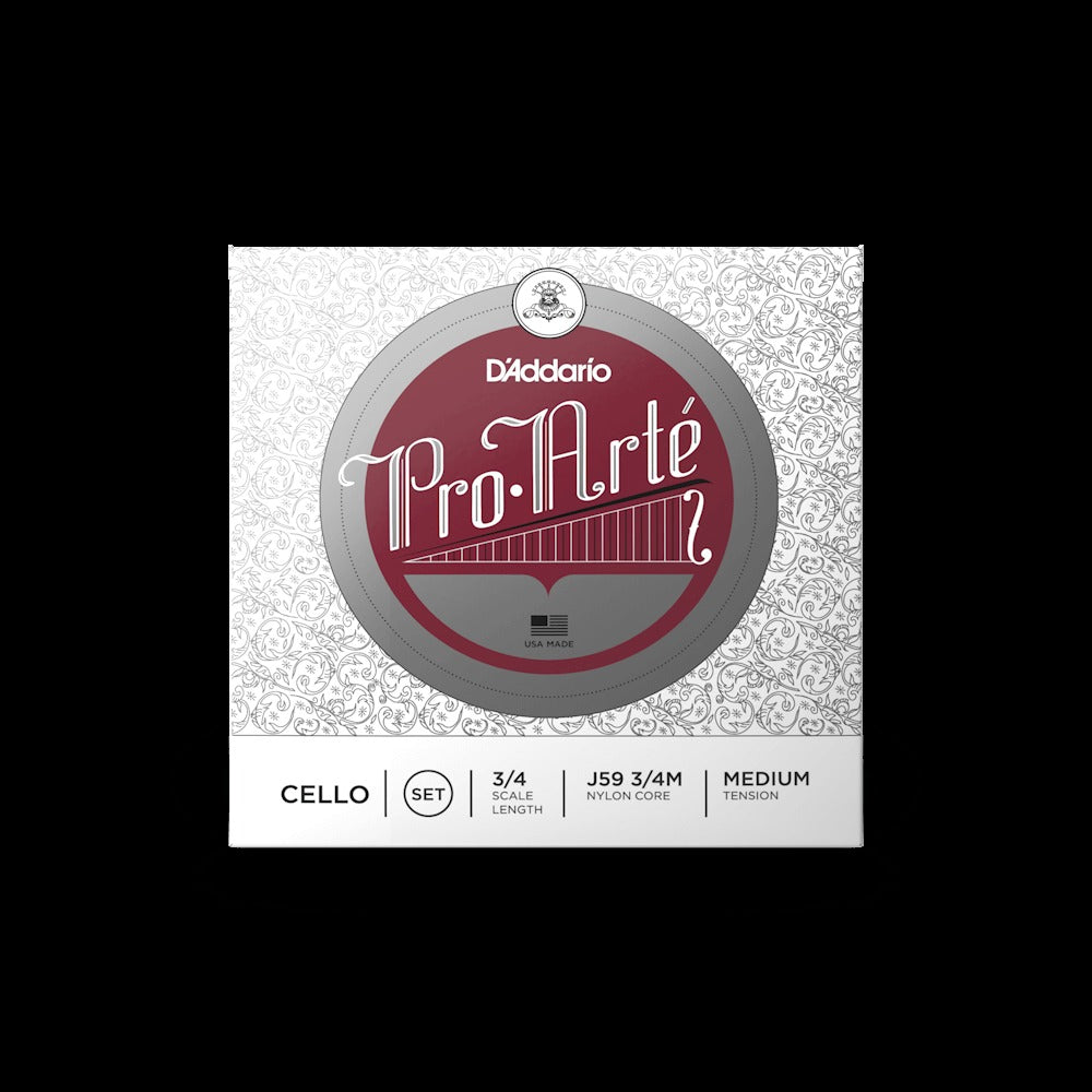 Pro-Arté Cello String Set, 3/4 Scale, Medium Tension