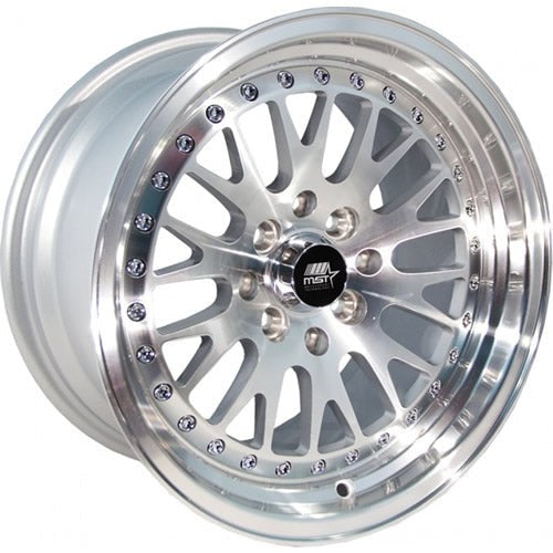 MST Wheels MT10 Silver w/ Machined Face 15x8 | 4x100/4x114.3 (10-5816-25-SILF)