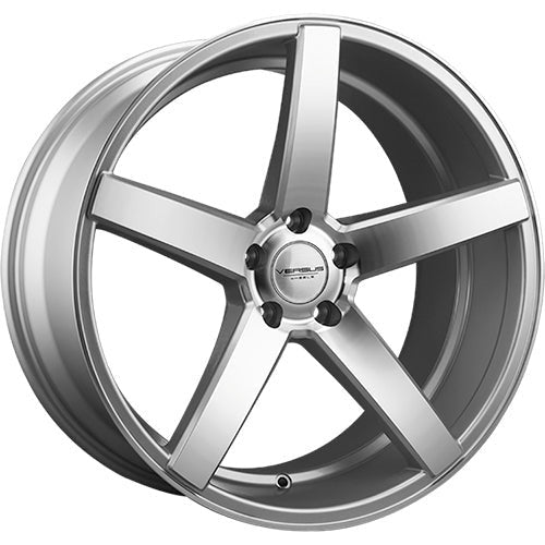 Versus Racing VS541 Silver w/Machined Spoke Faces 20x8.5 | 5x120 (VS54120855120+35SMF)