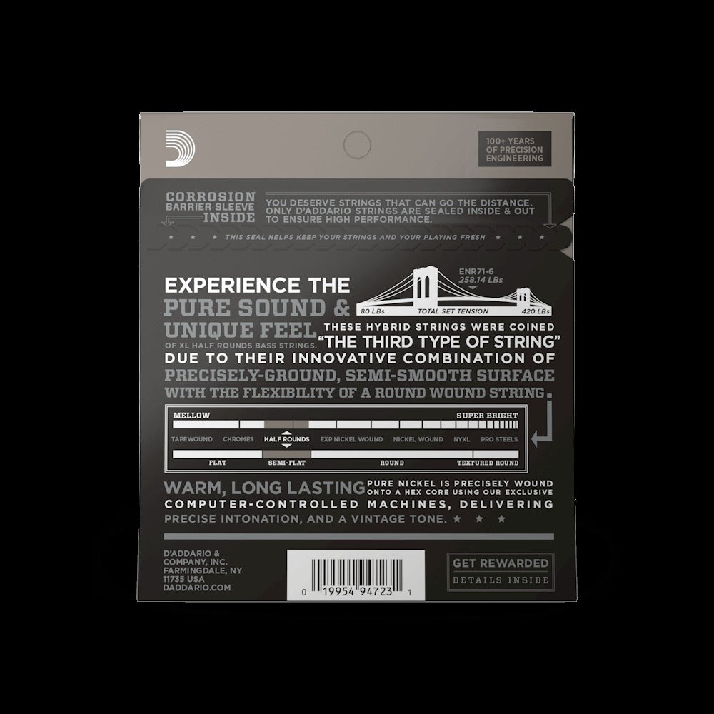 30-130 Regular Light 6-String, Long Scale, XL Half Rounds Bass Strings