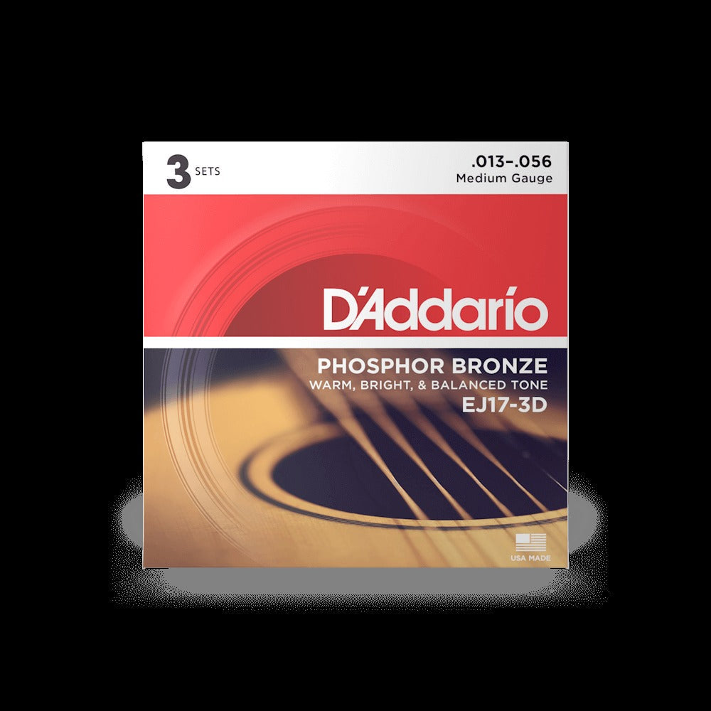 13-56 Medium, Phosphor Bronze Acoustic Guitar Strings