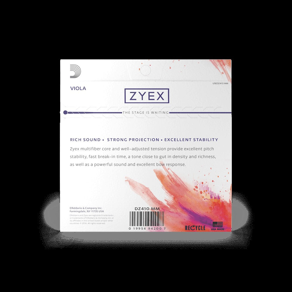 Zyex Viola String Set, Medium Scale, Medium Tension