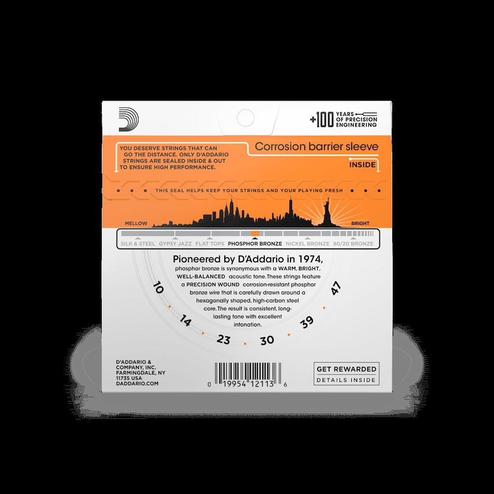 10-47 Extra Light, Phosphor Bronze Acoustic Guitar Strings