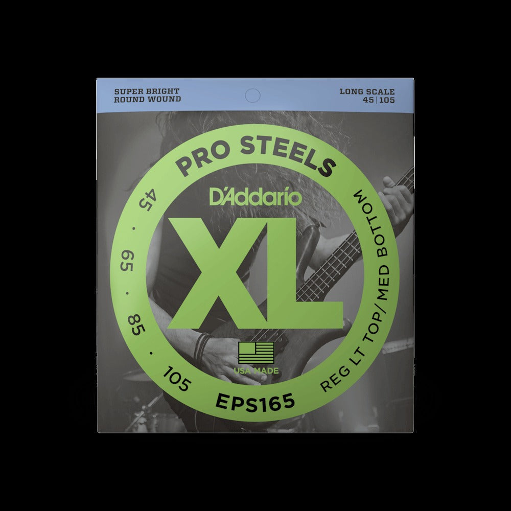 45-105 Regular Light Top/Medium Bottom, Long Scale, XL ProSteels Bass Strings