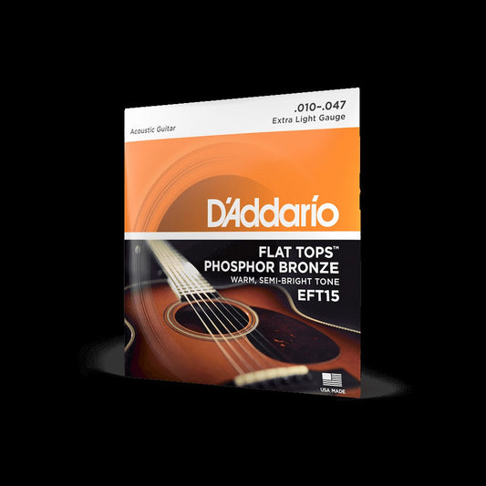 10-47 Extra Light, Flat Tops Phosphor Bronze Acoustic Guitar Strings