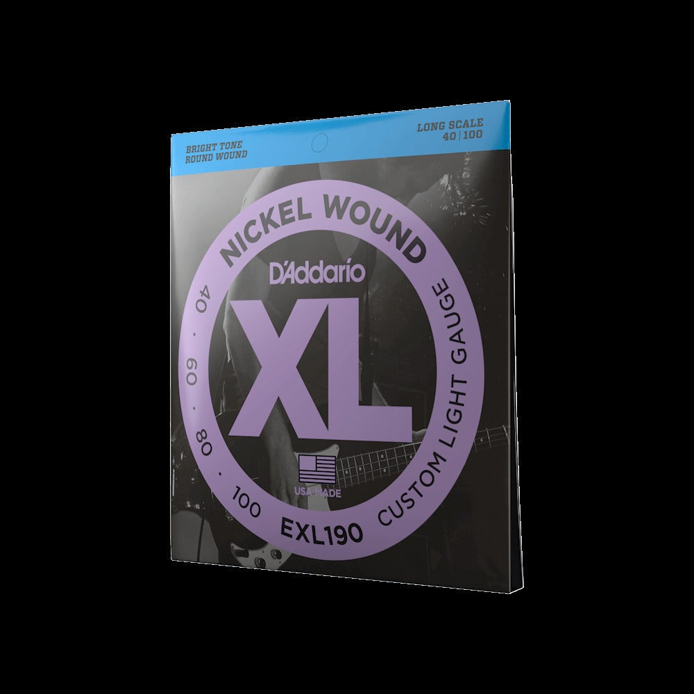 40-100 Custom Light, Long Scale, XL Nickel Bass Strings
