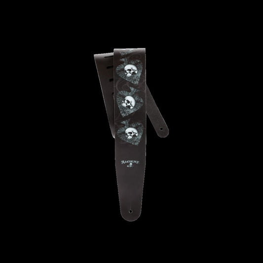 Alchemy Leather Guitar Strap, Death Club