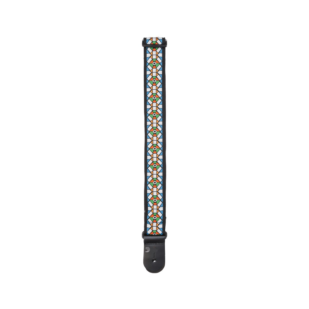 Woven Guitar Strap, Stained Glass