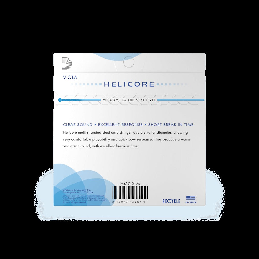 Helicore Viola String Set, Extra Long Scale, Medium Tension