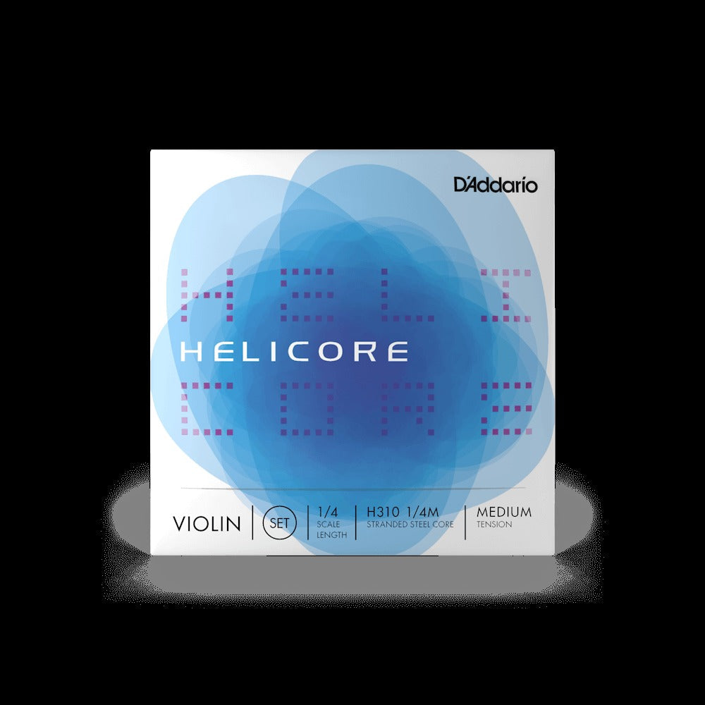 Helicore Violin String Set, 1/4 Scale, Medium Tension