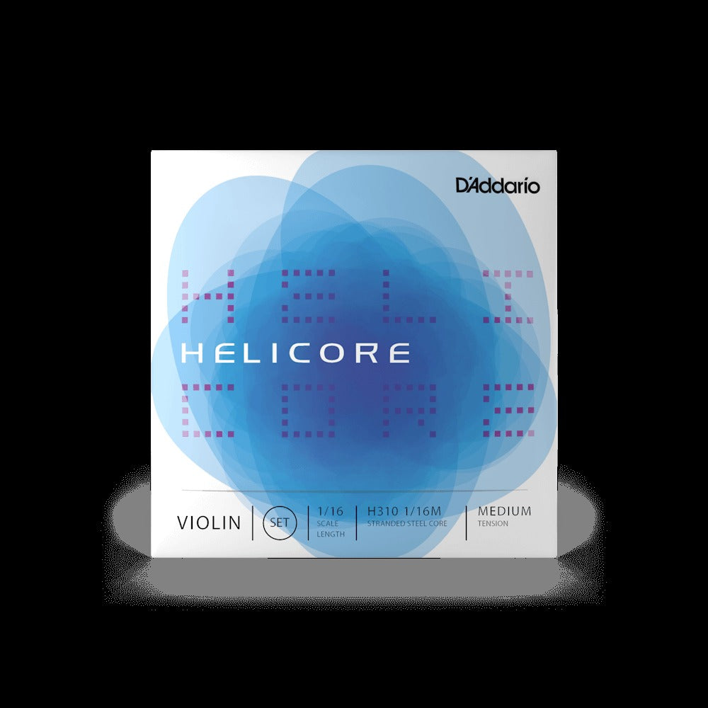 Helicore Violin String Set, 1/16 Scale, Medium Tension