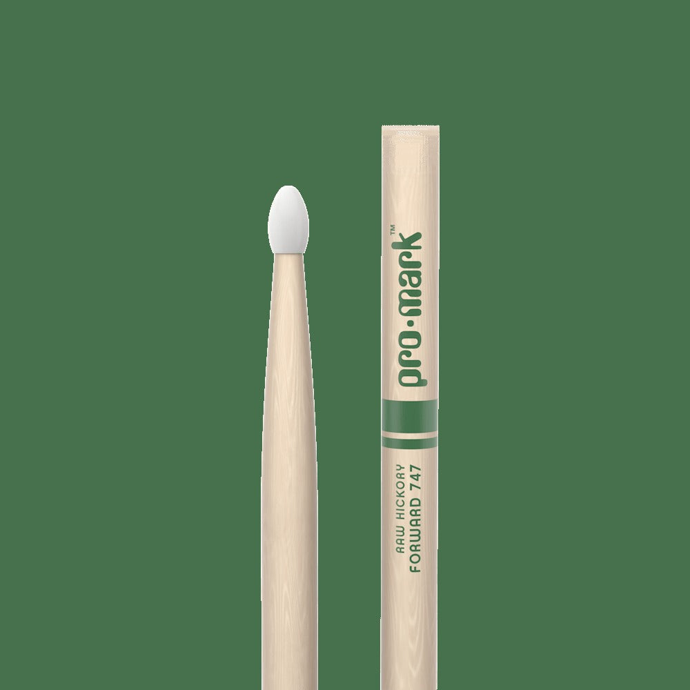 Classic Forward 747 Raw Hickory Drumstick, Oval Nylon Tip