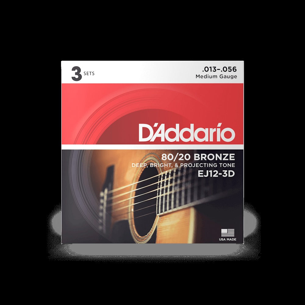 13-56 Medium, 80/20 Bronze Acoustic Guitar Strings
