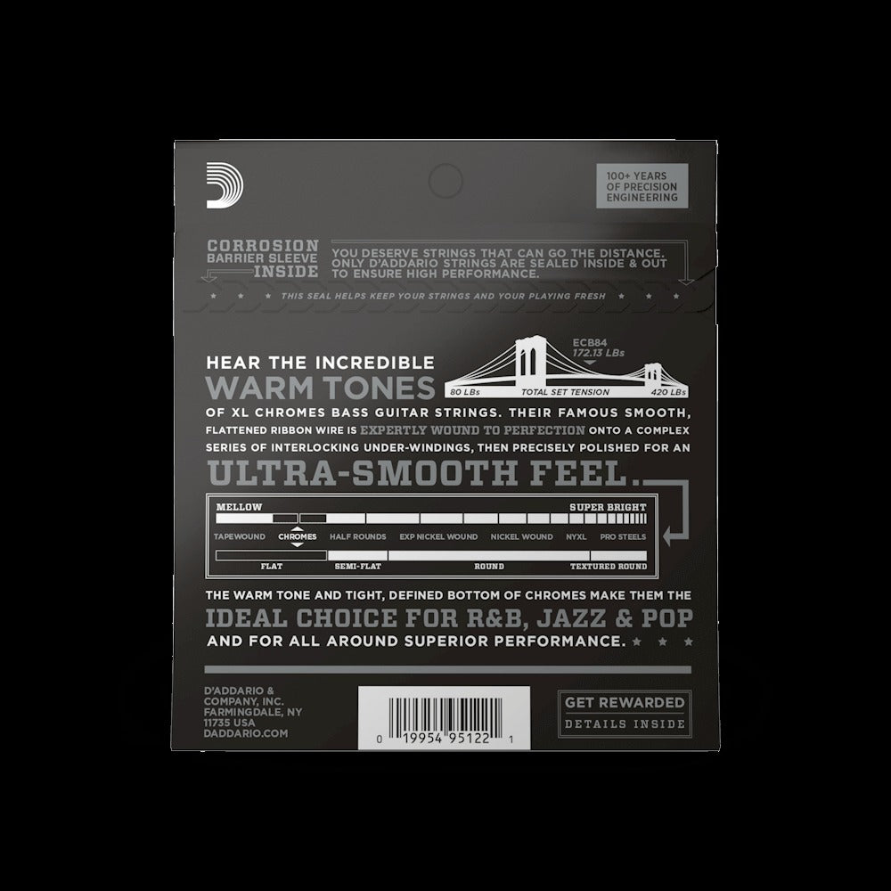 40-100 Custom Light, Long Scale, XL Chromes Bass Strings