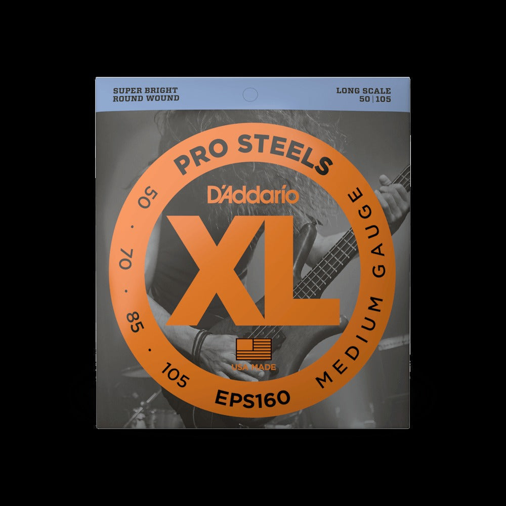 50-105 Medium, Long Scale, XL ProSteels Bass Strings