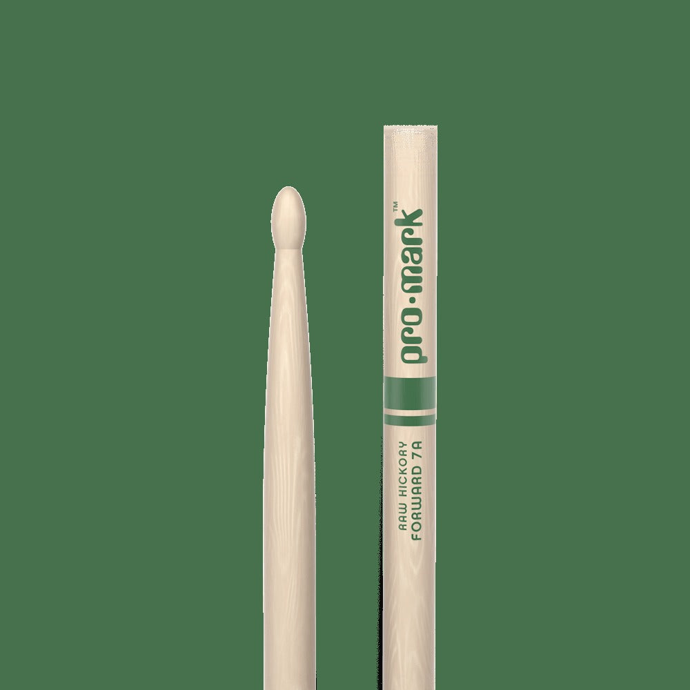 Classic Forward 7A Raw Hickory Drumstick, Oval Wood Tip
