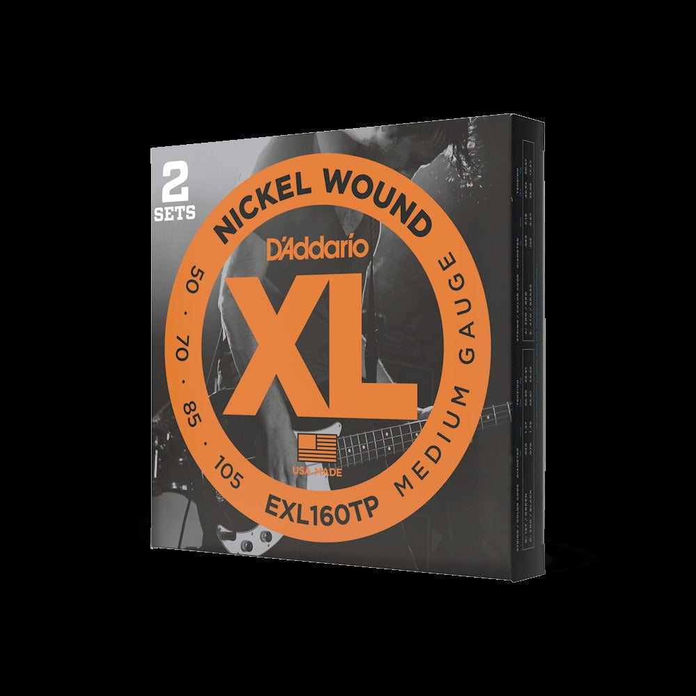 50-105 Medium, Long Scale, XL Nickel Bass Strings
