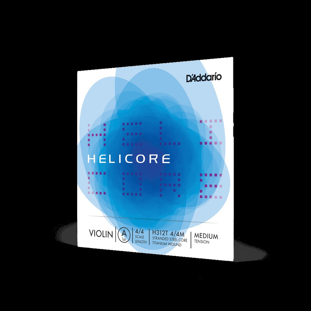 Helicore Violin String Set, 4/4 Scale, Medium Tension
